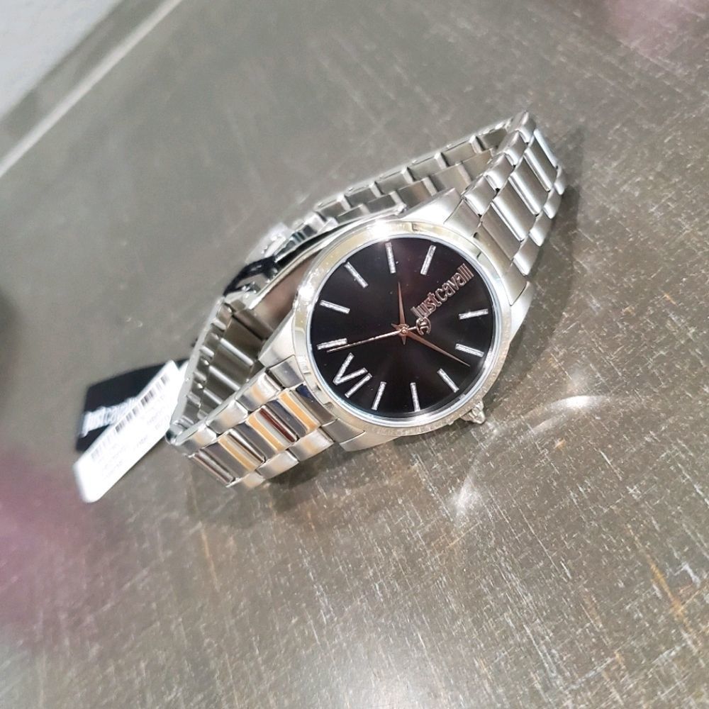 NWT Just Cavalli silver watch
